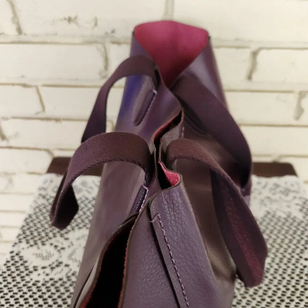 New Coach Derby Rasberry Leather Shoulder Bag Tote Purse